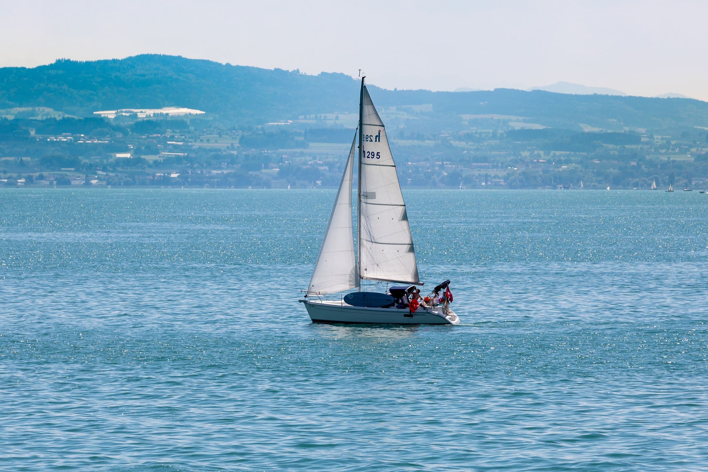 Sailing yacht on a coastal passage